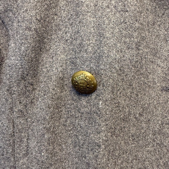 VNT Delia's Peacoat Women Gray Med Wool Blend Double Breasted Brass Tone Buttons - Picture 8 of 9